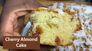 Cherry Bakewell Cake  Cherry Madeira Cake Recipe  Simple baking recipes for beginners [upl. by Nemad]