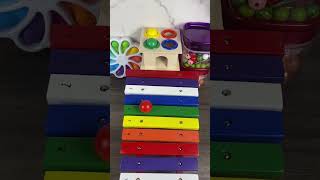 🌈xylophone 🌈 colored marbles ASMR asmr marblessounds oddlysatisfying satisfying asmr [upl. by Callean975]