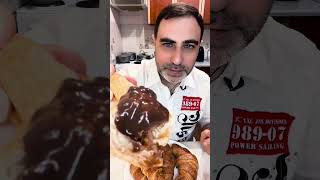 ASMR EATING CROISSANTS CHOCOLATE CREAM MUKBANG asmrwhispering asmrwhisper asmrnutella croissant [upl. by Chak]