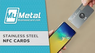 Revolutionary Metal NFC Business Cards  My Metal Business Card [upl. by Rednirah]