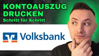 Volksbank Kontoauszug drucken So einfach gehts 2024 [upl. by Saraann607]