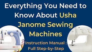 Usha Janome Sewing Machine Full Instruction Manual stepbystep by Usha Company  Stitching Mall [upl. by Lachlan137]