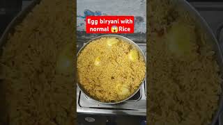 Egg biryani with normal rice food recipe biryani cooking biryanilovers [upl. by Wilda]