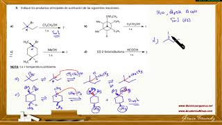 Ejercicios de sustitución nucleófila unimolecular SN1 [upl. by Amsden754]