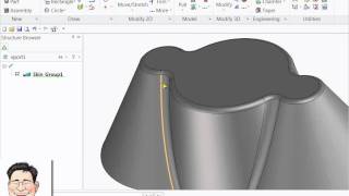 Remove draft geometry from imported data in Creo ElementsDirect [upl. by Leiuqese]