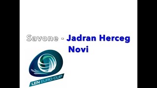 WaterPolo  Eurocup 20232024  Savone  Jadran Herceg Novi Les buts  18 aller [upl. by Slavic]