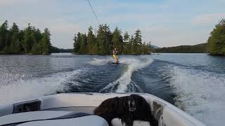 Wakeskating behind boat [upl. by Aubry726]