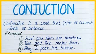 Conjunction with examples Definition of conjunction and examples [upl. by Jennee]