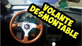 COMO INSTALAR UN LIBERADOR DE VOLANTE QUICK RELEASE Y NUEVO VOLANTE DE MADERA MOMO ROLANSS [upl. by Eisak]