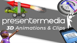 Introduction to PresenterMedia 3D Animations and How to use them in PowerPoint [upl. by Lathe]