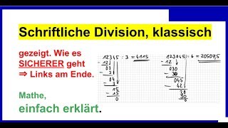 Mathematik lernen IST einfach schriftliches Dividieren SchwänzchenRechnen [upl. by Aiciruam]