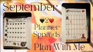 💛🖤♥️ SEPTEMBER Planner Spreads 💛 DOMSSPACEINTIME planwithme planner monthlyplanner plannerspread [upl. by Kazmirci]