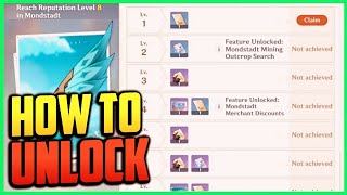 How To Unlock Mondstadt Reputation System Full Complete Updated Guide in Genshin Impact 【Speedrun】 [upl. by Eiramac]