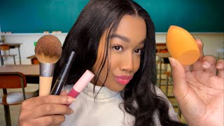 ASMR Girl With No Boundaries Does Your Makeup In Class She’s Lowkey Toxic 💄 Makeup Roleplay [upl. by Irahk]