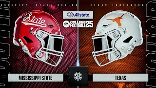 Mississippi State vs Texas Week 5  College Football 25  Full Game Simulation [upl. by Inasah]