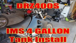 DRZ400S IMS 4 Gallon Tank Install [upl. by Eserahs]