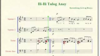 Iliili Tulog AnayFilipino Folk Song Music Notation [upl. by Coriss]