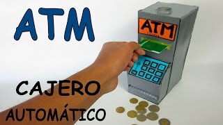 Como Hacer Un Cajero Automático Casero De CartónBanco Para Niños ATM Juguete Máquina [upl. by Haceber]