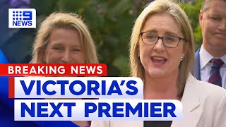 Jacinta Allan set to be Victoria’s next premier  9 News Australia [upl. by Olumor321]