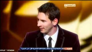 تتويج ميسي كأفضل لاعب في عام 2011  تعليق عربي [upl. by Anelahs260]