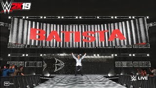 WWE 2K19  Batista Raw Return Updated Entrance amp Gfx Mod [upl. by Rossuck687]