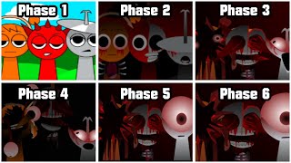 Incredibox Sprunki ALL PHASES VS  Sprunki Phase 1 to 6 Mods [upl. by Nauqes]