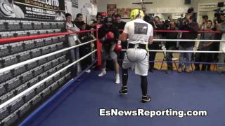 Watch A Young Canelo Training And Sparring  esnews boxing [upl. by Ezarra]