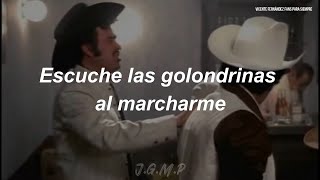 Vicente Fernández  Escuché Las Golondrinas Letra  Lyrics [upl. by Anzovin]