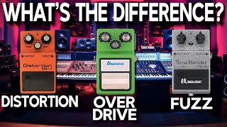 Whats the difference between Distortion Overdrive and Fuzz pedals [upl. by Richel]