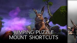 Guild Wars 2  Jumping puzzle shortcuts using mounts [upl. by Sitoiganap]