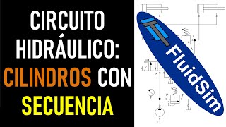 Circuito Hidráulicos de Cilindros con Secuencia FluidSim [upl. by Sesylu]