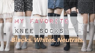 My Favorite Knee Socks  Black White amp Neutrals Collection [upl. by Ecinna159]