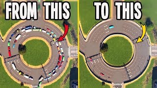 AMAZING Fix From 17 to Almost 90 Traffic in Cities Skylines [upl. by Aneeuq]