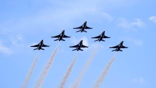 Thunderbirds arrive in Bellevue for Offutt Air Show [upl. by Ardnuahsal]