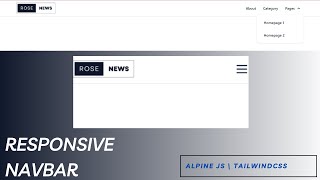 Create Responsive Navbar using Tailwind CSS amp Alpine Js [upl. by Shedd]