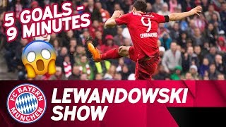 5⃣ Goals in 9⃣ Minutes Lewandowski Show  Time Lapse  FC Bayern  VfL Wolfsburg [upl. by Odlanra]