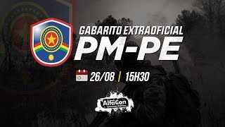 Gabarito Extraoficial PM PE  AO VIVO  AlfaCon [upl. by Euqinad501]