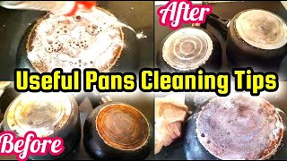 How to Clean Non Stick pans and Pots Bottom  Tips and Tricks  Kitchen Tips  Kitchen Cleaning Tips [upl. by Naima932]