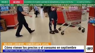 Cómo viene el consumo en septiembre Nelson Lukowski comerciante local [upl. by Mackoff654]