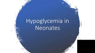 HYPOGLYCEMIA IN NEONATESNEWBORN [upl. by Llabmik]