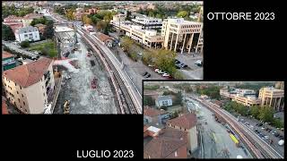 Casalecchio di Reno cantiere per la nuova Porrettana lavanzamento da gennaio 2022 ad ottobre 2023 [upl. by Baryram]