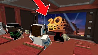 FOMOS AO CINEMA 🎞️ no MINECRAFT [upl. by Ellerrehs]