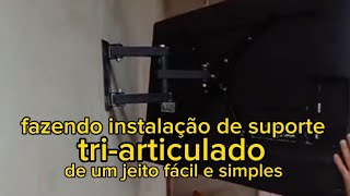 como instalar suporte triarticulado para TV até 60 polegadas finalmenteo melhor com certeza [upl. by Hillery317]