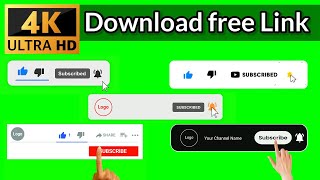 Top 5 Subscribe Button Green Screen  Green Screen subscribe button 👉No Copyright Free Download [upl. by Ozner]