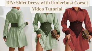 How To Cut A Shirt Dress DIY Shirt Dress [upl. by Elleinaj]