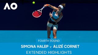 Simona Halep v Alizé Cornet Extended Highlights 4R  Australian Open 2022 [upl. by Aillimac]