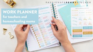 How to use the Work Planner as a Teacher or Homeschooling Mom  Passionate Penny Pincher [upl. by Carlene]