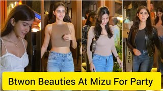 Wow Ananya Pandey Suhana Khan Shanaya Kapoor Navya Nanda Together at Mizu Restaurant Bandra [upl. by Rakel]