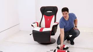 Assembly video of gaming recliner chair [upl. by Alyac]