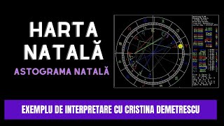 Astrograma natală  harta natala  Exemplu de interpretare cu Cristina Demetrescu [upl. by Ybba]